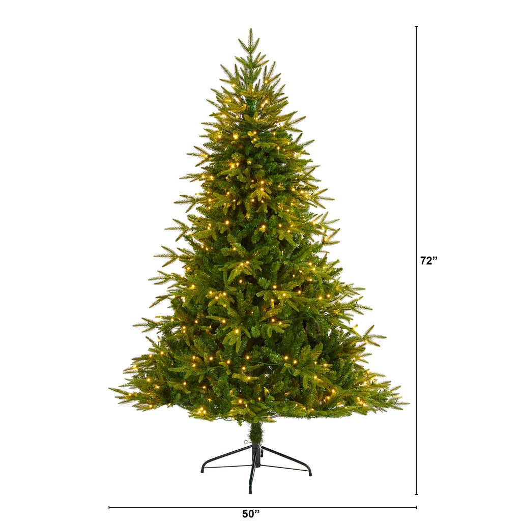6' Colorado Mountain Fir 'Natural Look' Artificial Christmas Tree w/ 350 LED