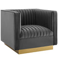 Sanguine Vertical Channel Tufted Accent Performance Velvet Armchair by Modway