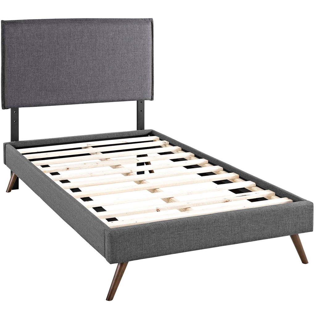 Amaris Twin Platform Bed with Round Splayed Legs