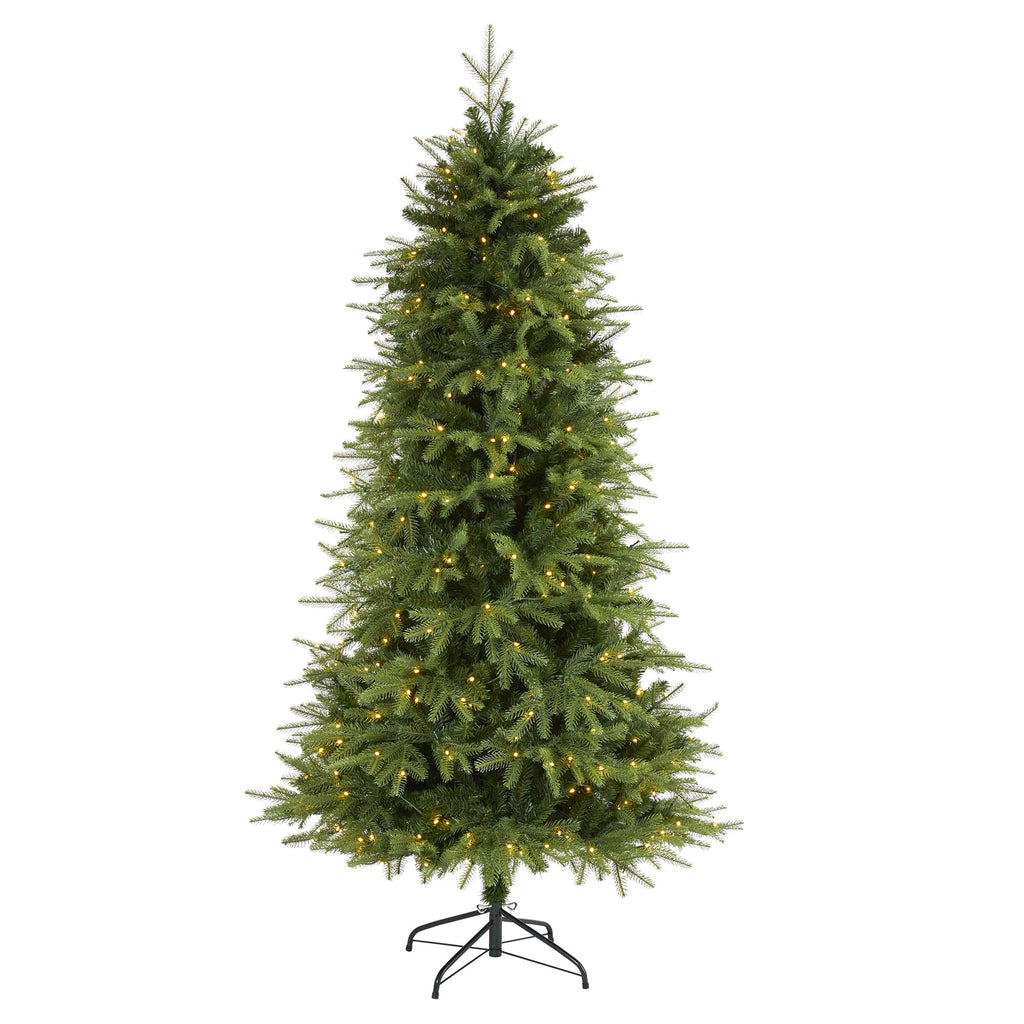 6.5' Vancouver Fir 'Natural Look' Artificial Christmas Tree w/ 400 Clear LED