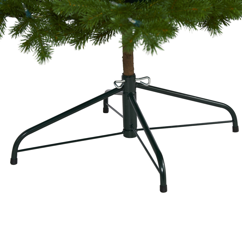 7.5' Big Sky Spruce Artificial Christmas Tree w/300 Clear Warm LED Lights