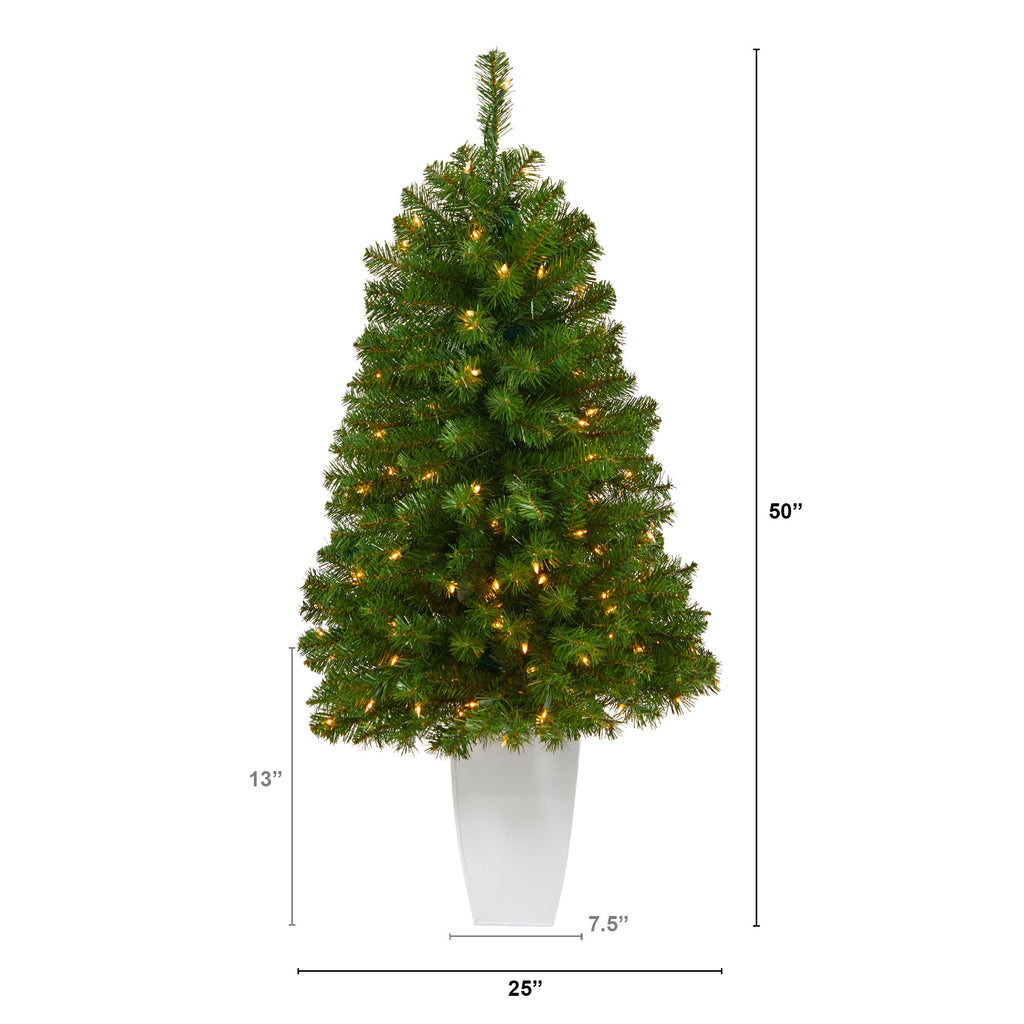 50' Virginia Fir Artificial Christmas Tree w/ 100 Clear Lights & 223 Bendable