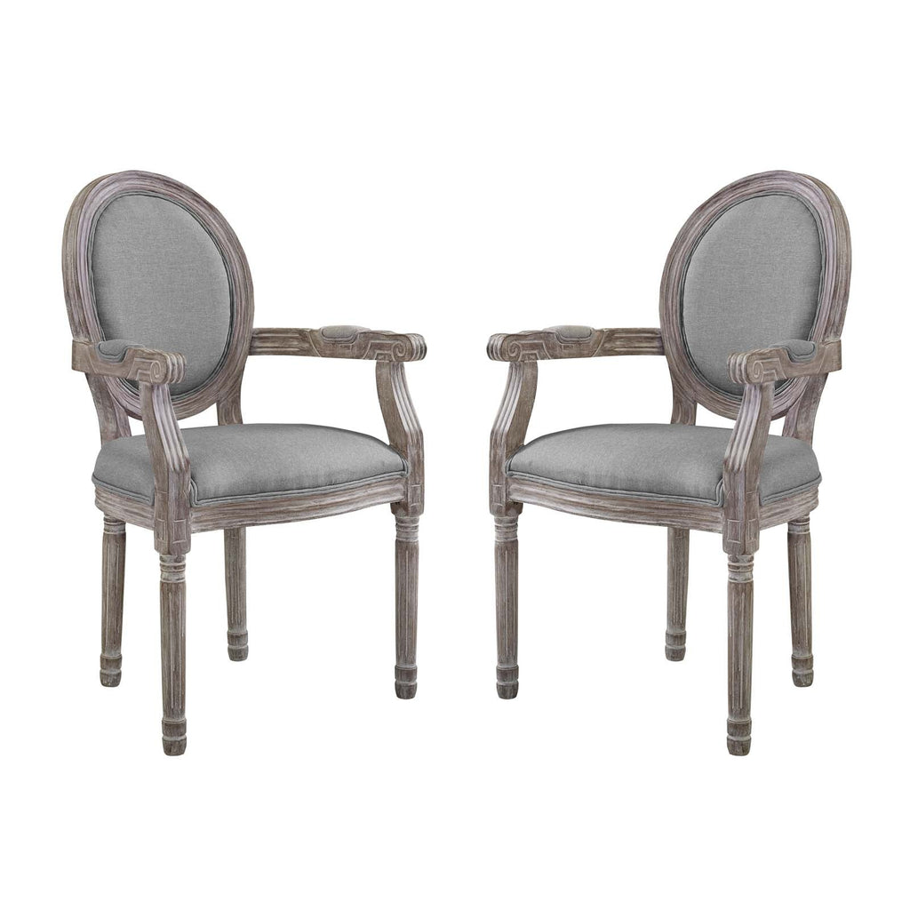 Emanate Upholstered Fabric Dining Armchair Set of 2 by Modway