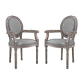 Emanate Upholstered Fabric Dining Armchair Set of 2 by Modway