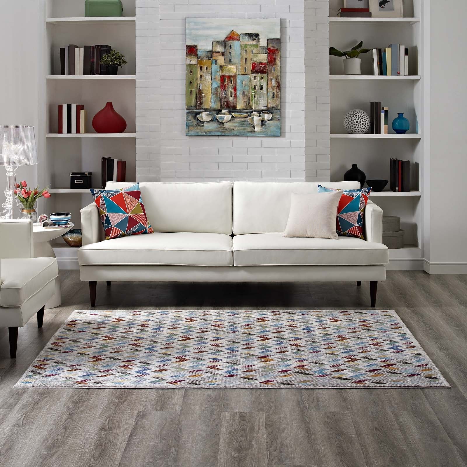Gemma Chevron Mosaic 4x6 Area Rug by Modway