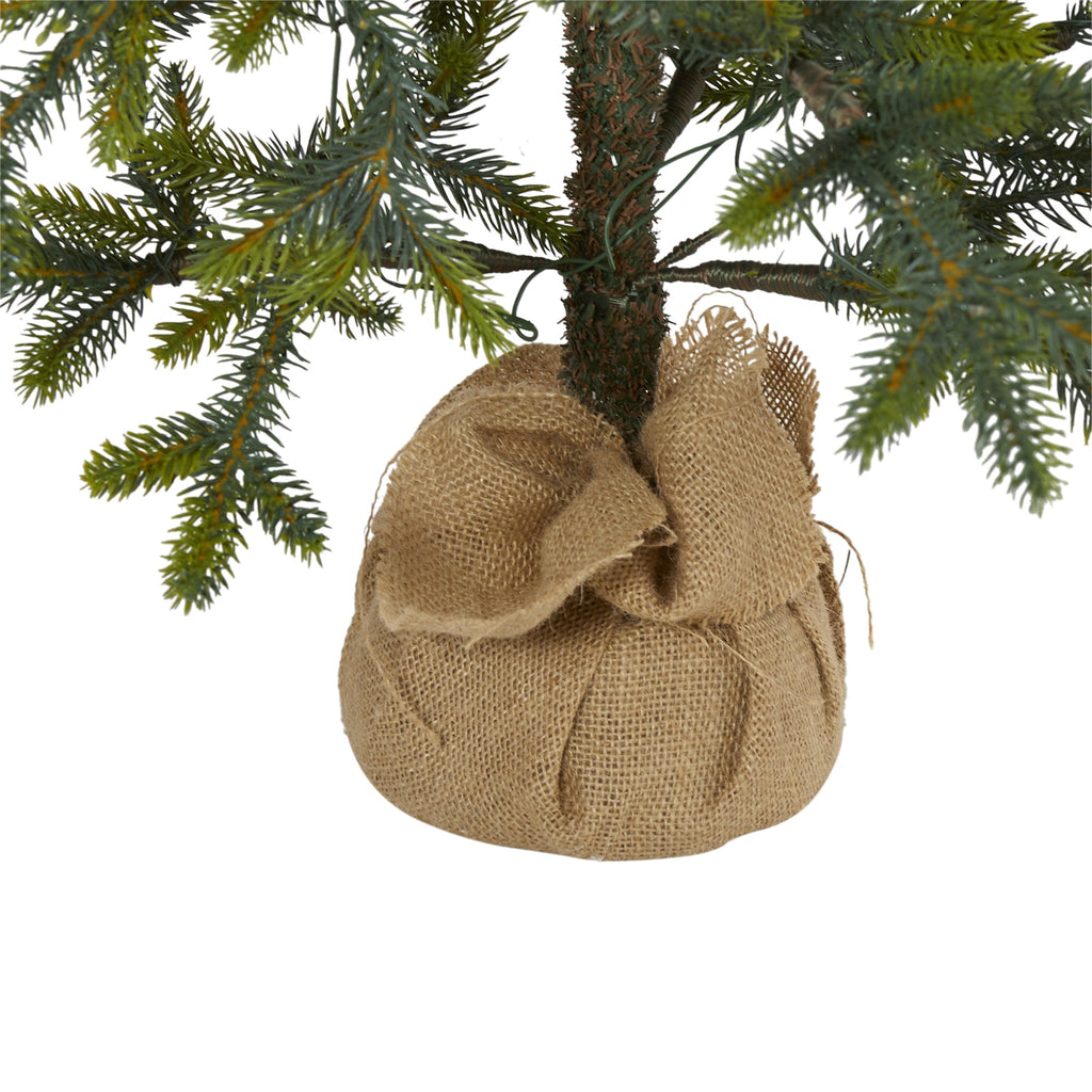 4' Fraser Fir 'Natural Look' Artificial Christmas Tree w/ 100 Clear LED Lights