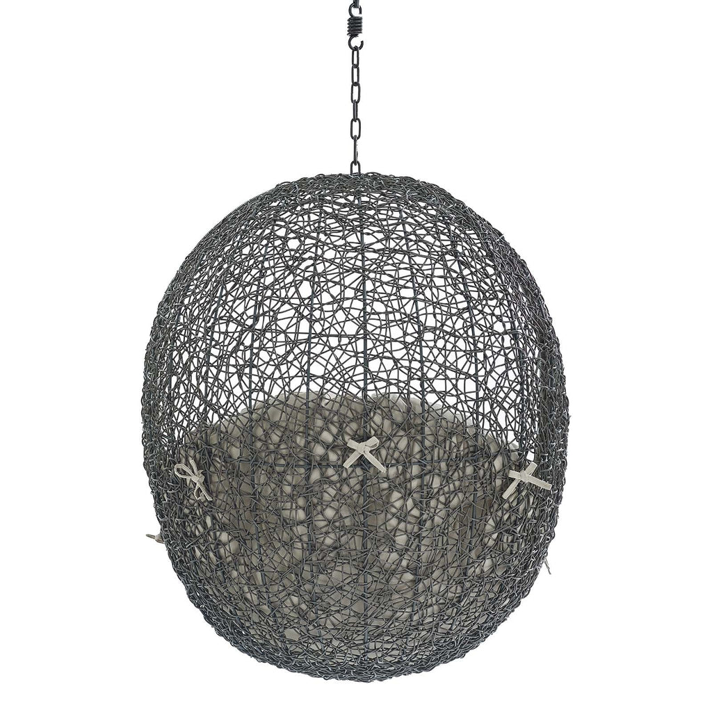 Hide Sunbrella¨ Fabric Swing Outdoor Patio Lounge Chair Without Stand by Modway