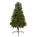 4' Rocky Mountain Spruce Artificial Christmas Tree w/ Pinecones