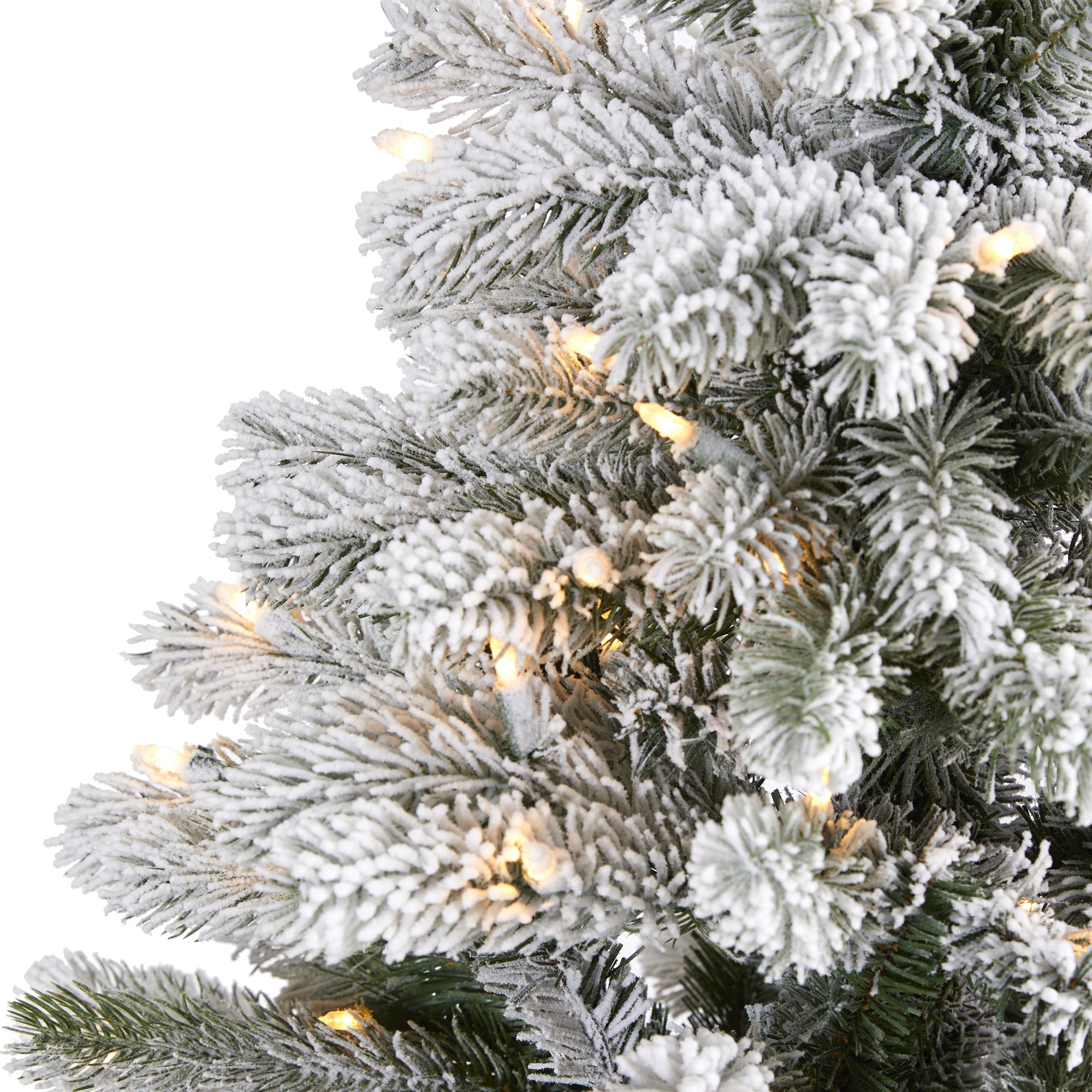 5' Flocked South Carolina Spruce Artificial Christmas Tree w300 Clear Lights