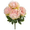 17"  Peony Artificial Flower Bouquet (Set of 6)