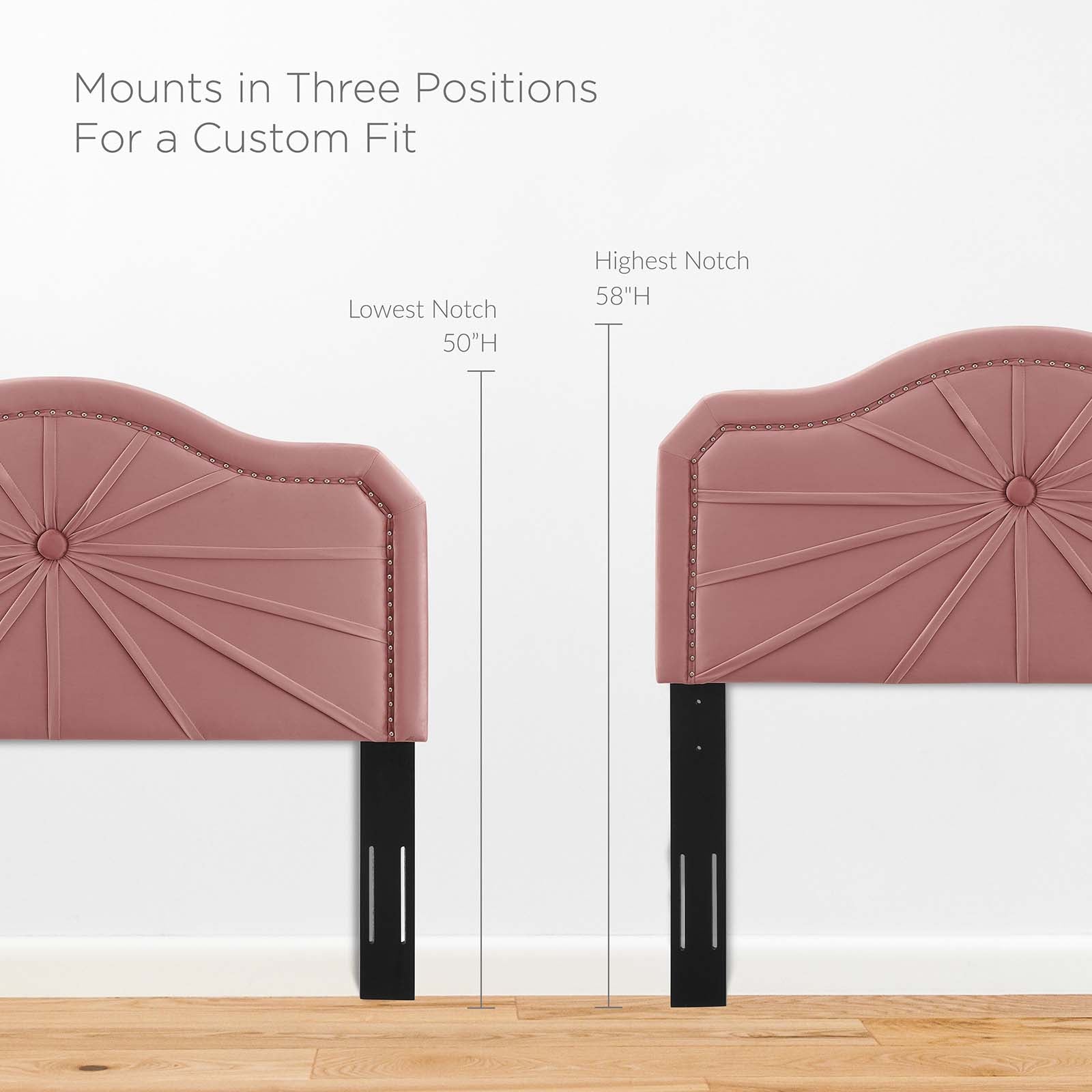 Kristin Pleated Performance Velvet King/California King Headboard by Modway
