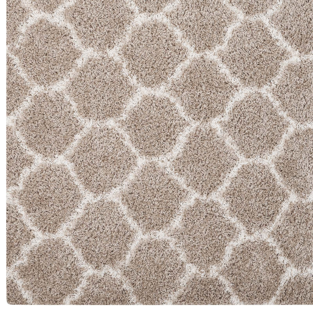 Solvea Moroccan Trellis 5x8 Shag Area Rug by Modway