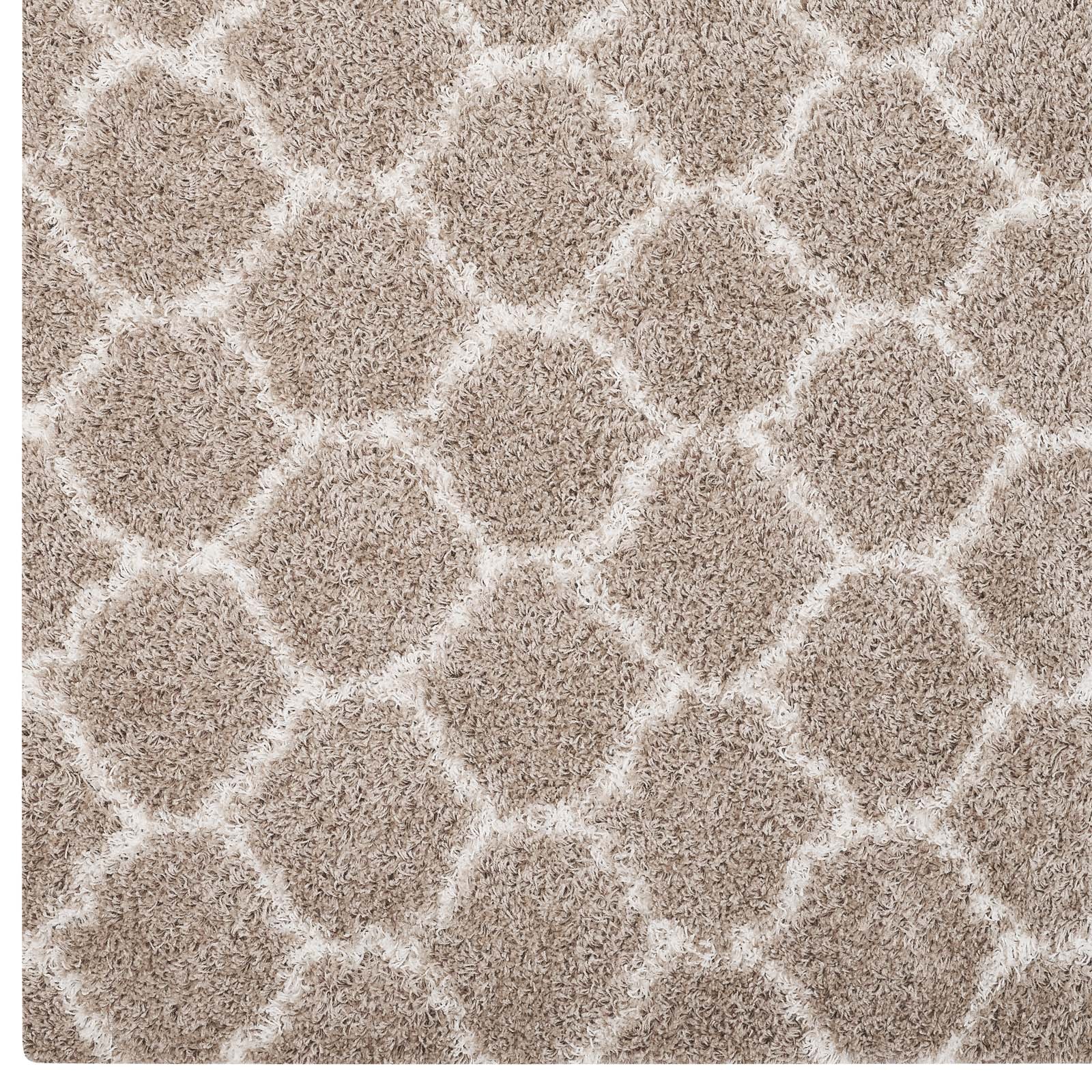 Solvea Moroccan Trellis 5x8 Shag Area Rug by Modway