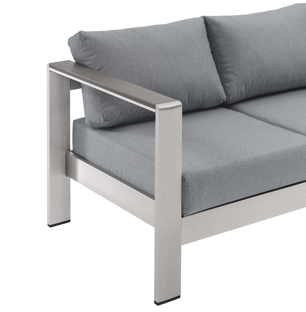 Shore Outdoor Patio Aluminum Sofa by Modway
