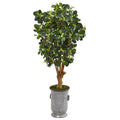46"  Panda Artificial Ficus Tree in Metal Urn