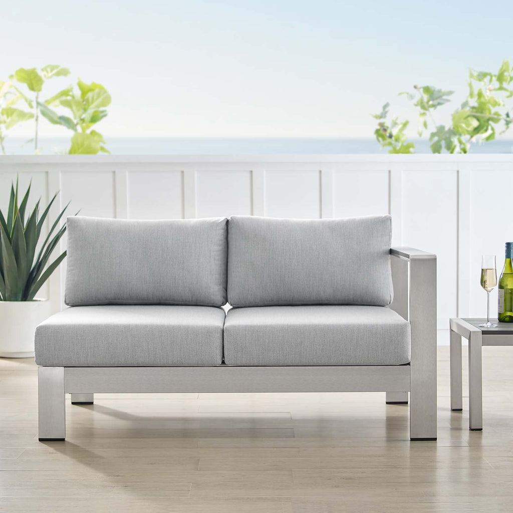 Shore Sunbrella¨ Fabric Aluminum Outdoor Patio Right-Arm Loveseat by Modway
