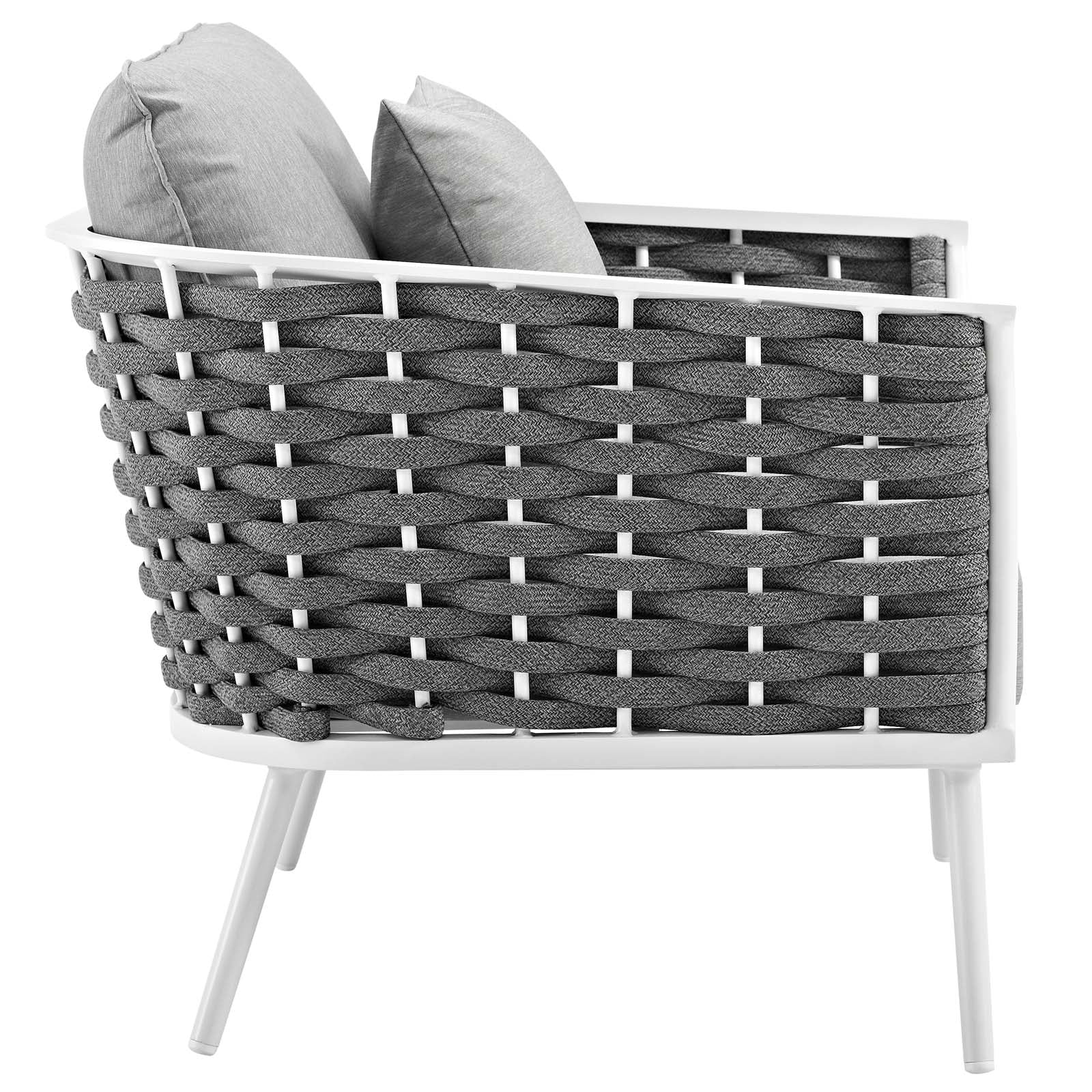 Stance 4 Piece Outdoor Patio Aluminum Sectional Sofa Set by Modway