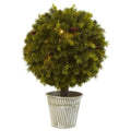 23"  Pine Ball in Iron Top