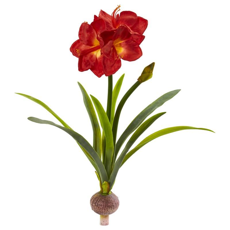 31"  Amaryllis Artificial Flower (Set of 3)