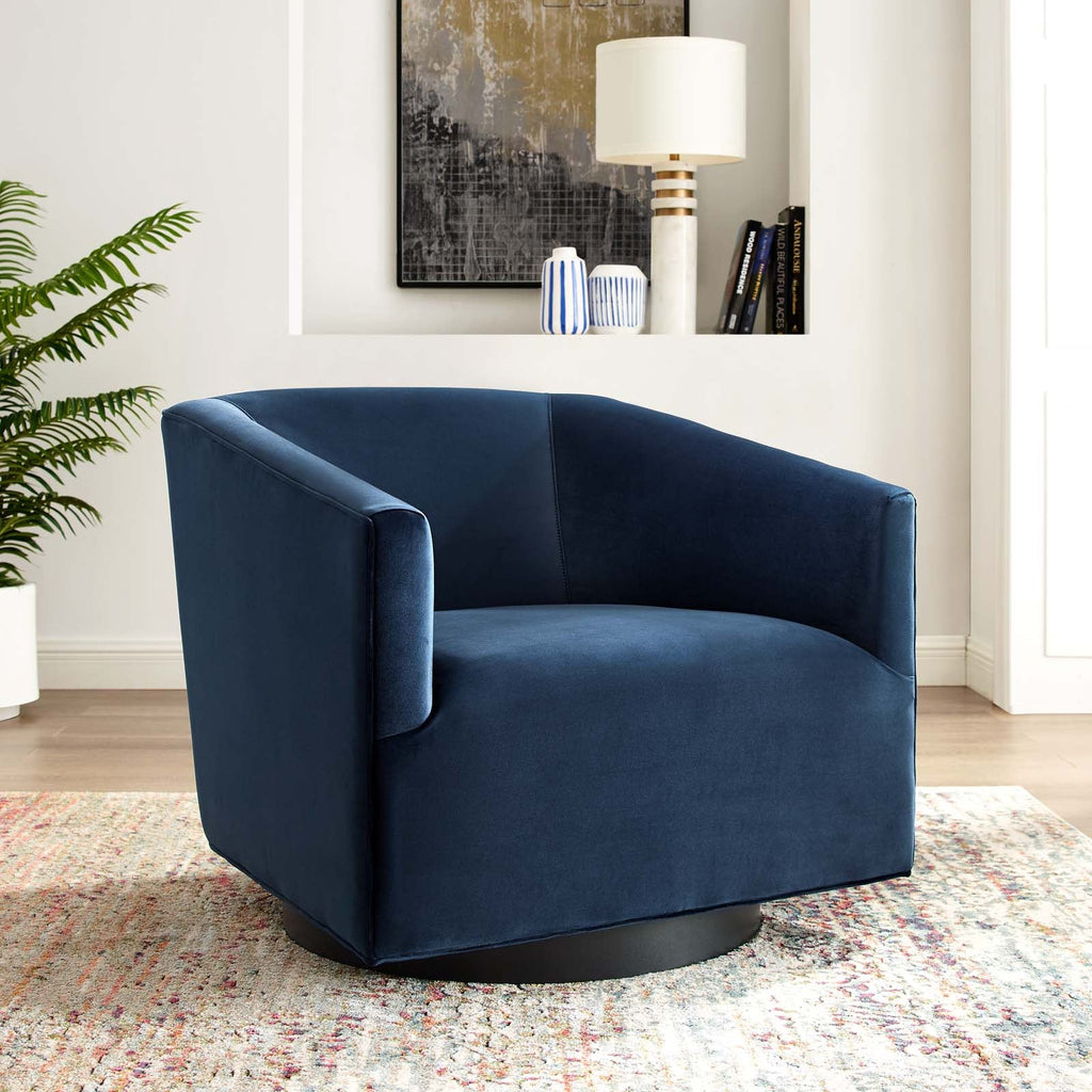 Twist Accent Lounge Performance Velvet Swivel Chair by Modway