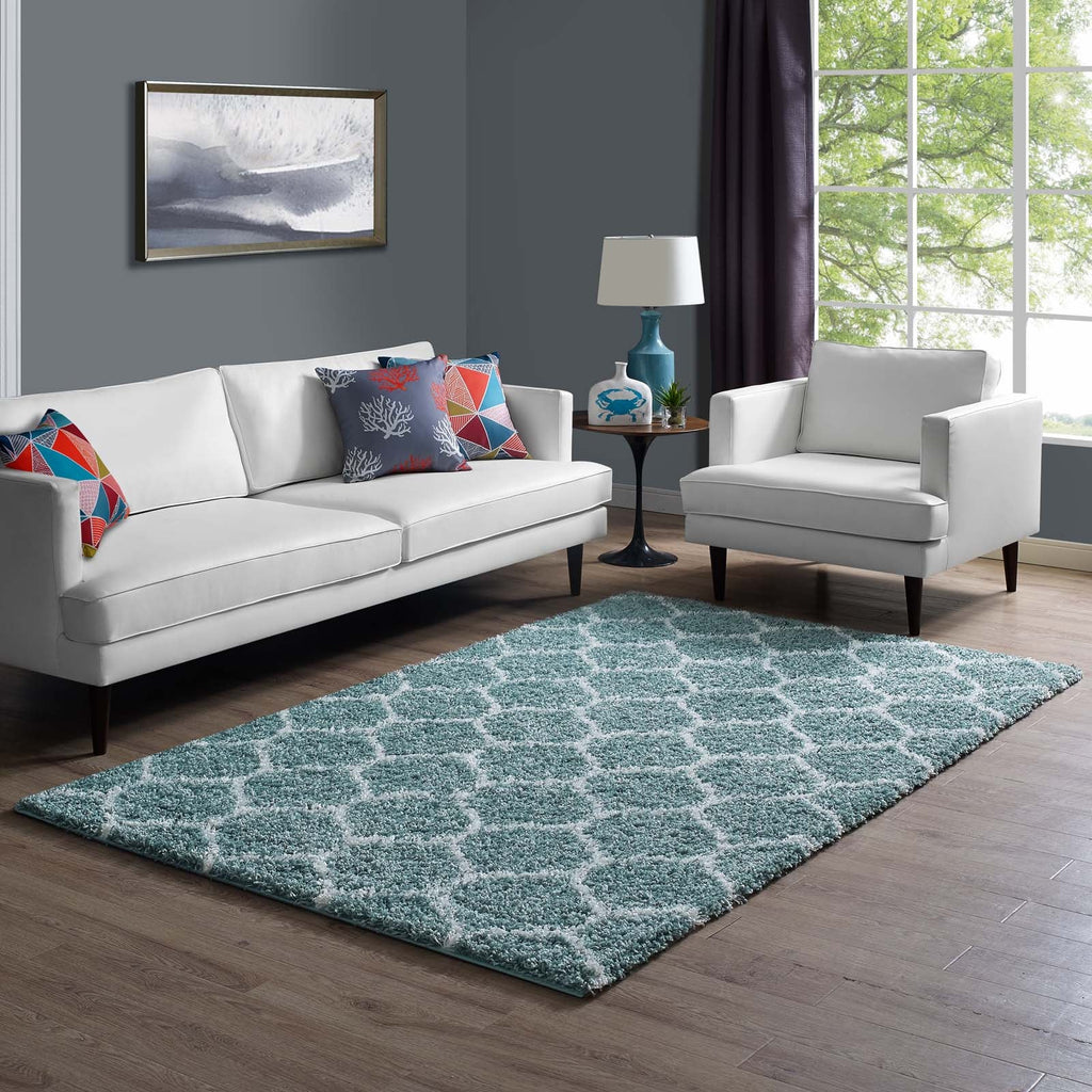 Solvea Moroccan Trellis 5x8 Shag Area Rug by Modway