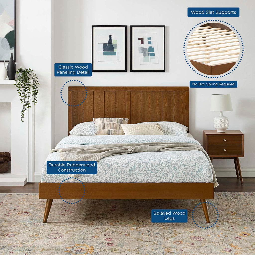 Alana Wood Full Platform Bed With Splayed Legs by Modway