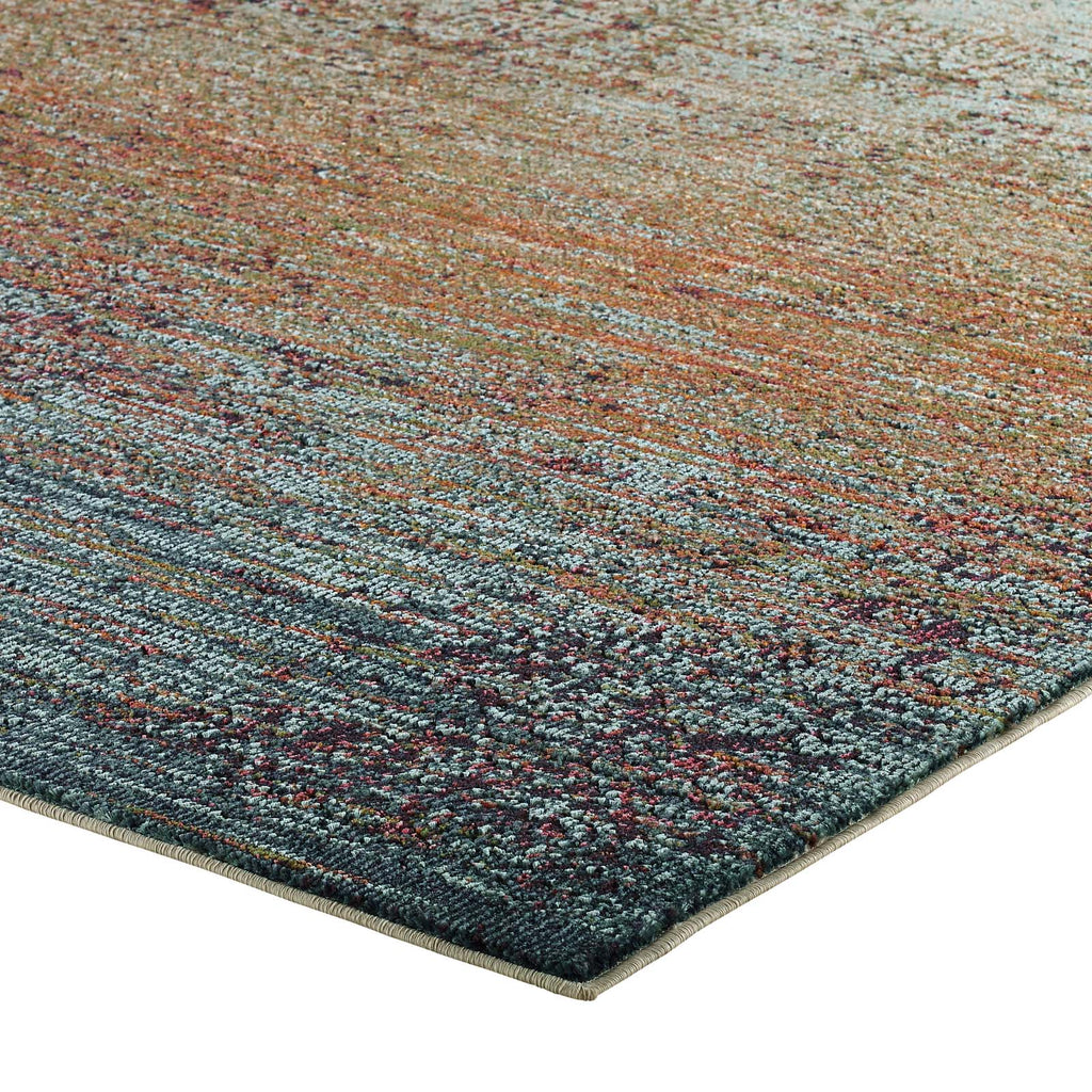 Tribute Jacinda Rustic Distressed Vintage Lattice 5x8 Area Rug by Modway
