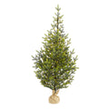 5' Fraser Fir "Natural Look" Artificial Christmas Tree w 200 Clear LED Lights