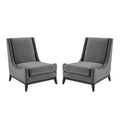 Confident Upholstered Performance Velvet Lounge Chair Set of 2 by Modway