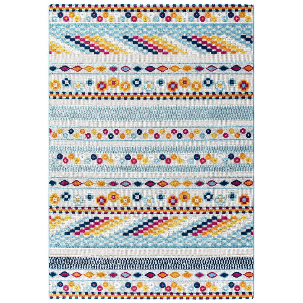 Reflect Cadhla Vintage Abstract Geometric Lattice 8x10 Indoor and Outdoor Area Rug by Modway