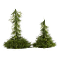24" and 36" Table Top/Hanging Artificial Christmas Decor (Set of 2)