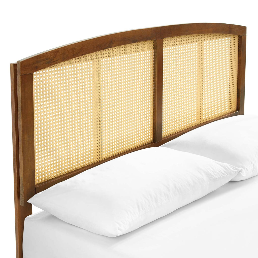 Sierra Cane and Wood King Platform Bed With Splayed Legs by Modway