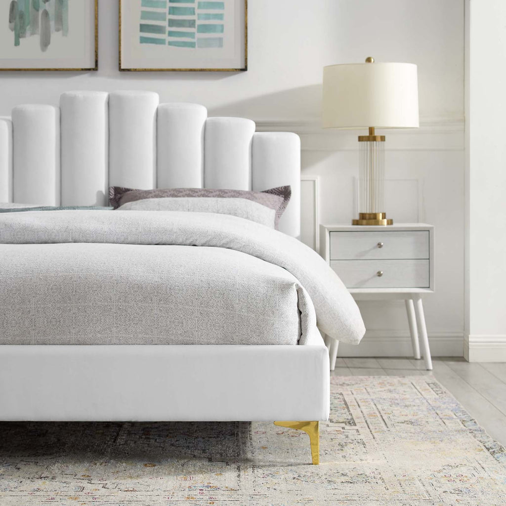 Olivia Performance Velvet Queen Platform Bed by Modway