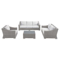 Conway 4-Piece Sunbrella¨ Outdoor Patio Wicker Rattan Furniture Set by Modway