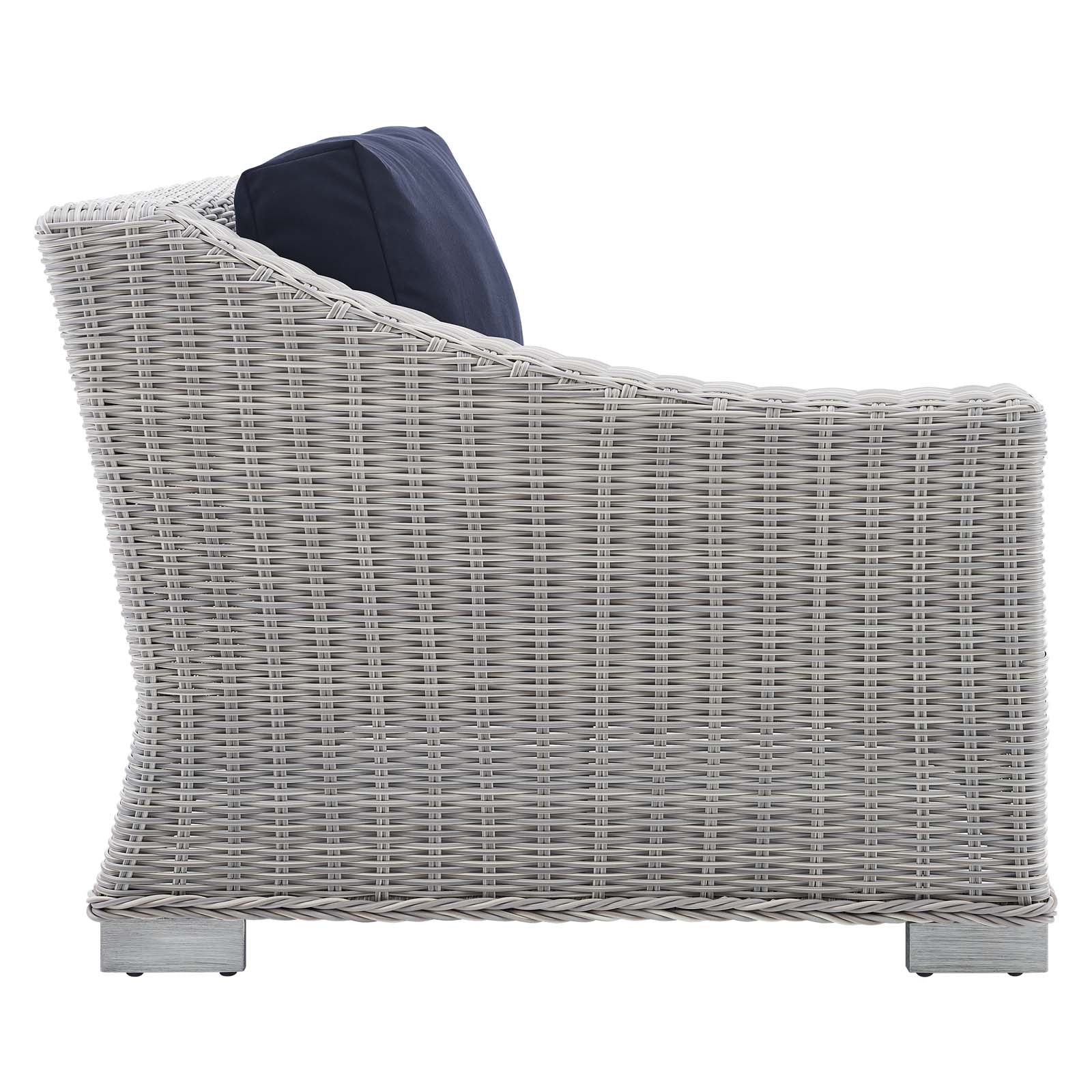 Conway Sunbrella¨ Outdoor Patio Wicker Rattan Left-Arm Chair by Modway