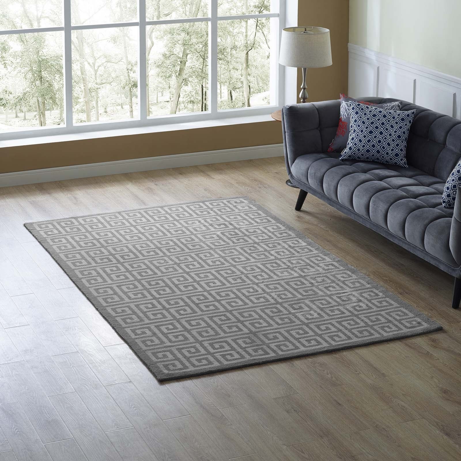 Freydis Greek Key 5x8 Area Rug by Modway