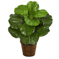 20"  Fiddle Leaf Artificial Plant in Basket