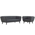 Bestow 2 Piece Upholstered Fabric Sofa and Armchair Set by Modway