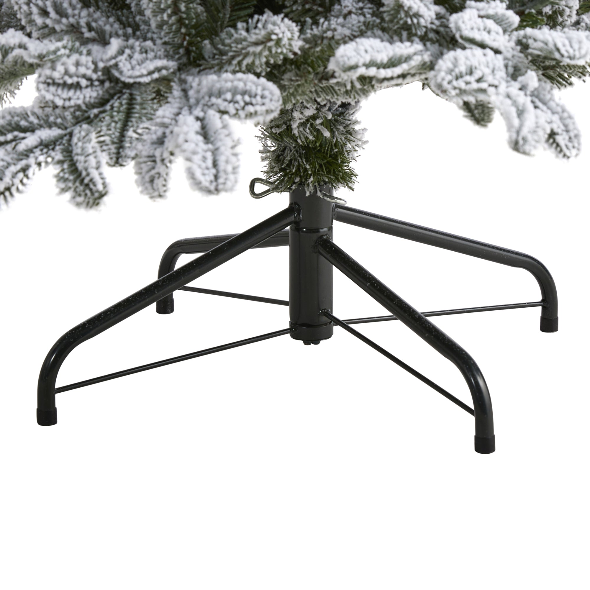 7' Flocked North Carolina Fir Artificial Christmas Tree w550 Warm White Lights