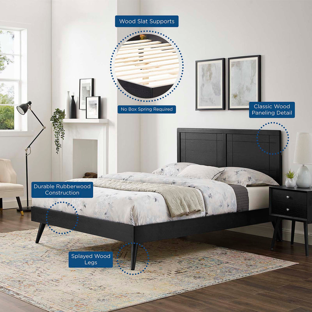 Marlee Wood Full Platform Bed With Splayed Legs by Modway