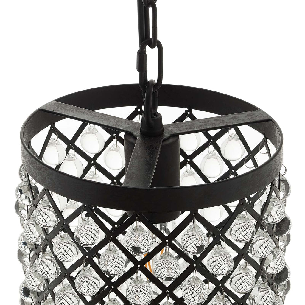Reflect Glass and Metal Pendant Chandelier by Modway