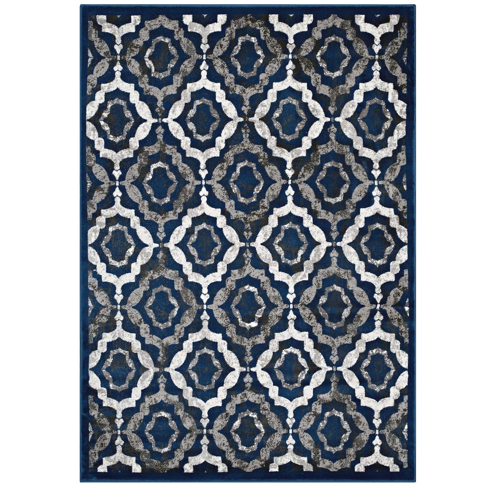 Kalinda Rustic Vintage Moroccan Trellis 8x10 Area Rug by Modway