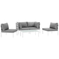 Harmony 5 Piece Outdoor Patio Aluminum Sectional Sofa Set by Modway