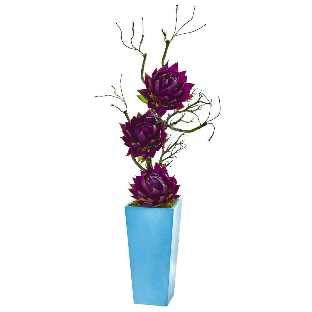 53"  Musella Artificial Arrangement in Blue Planter