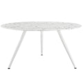 Lippa 60" Round Faux Marble Dining Table with Tripod Base by Modway
