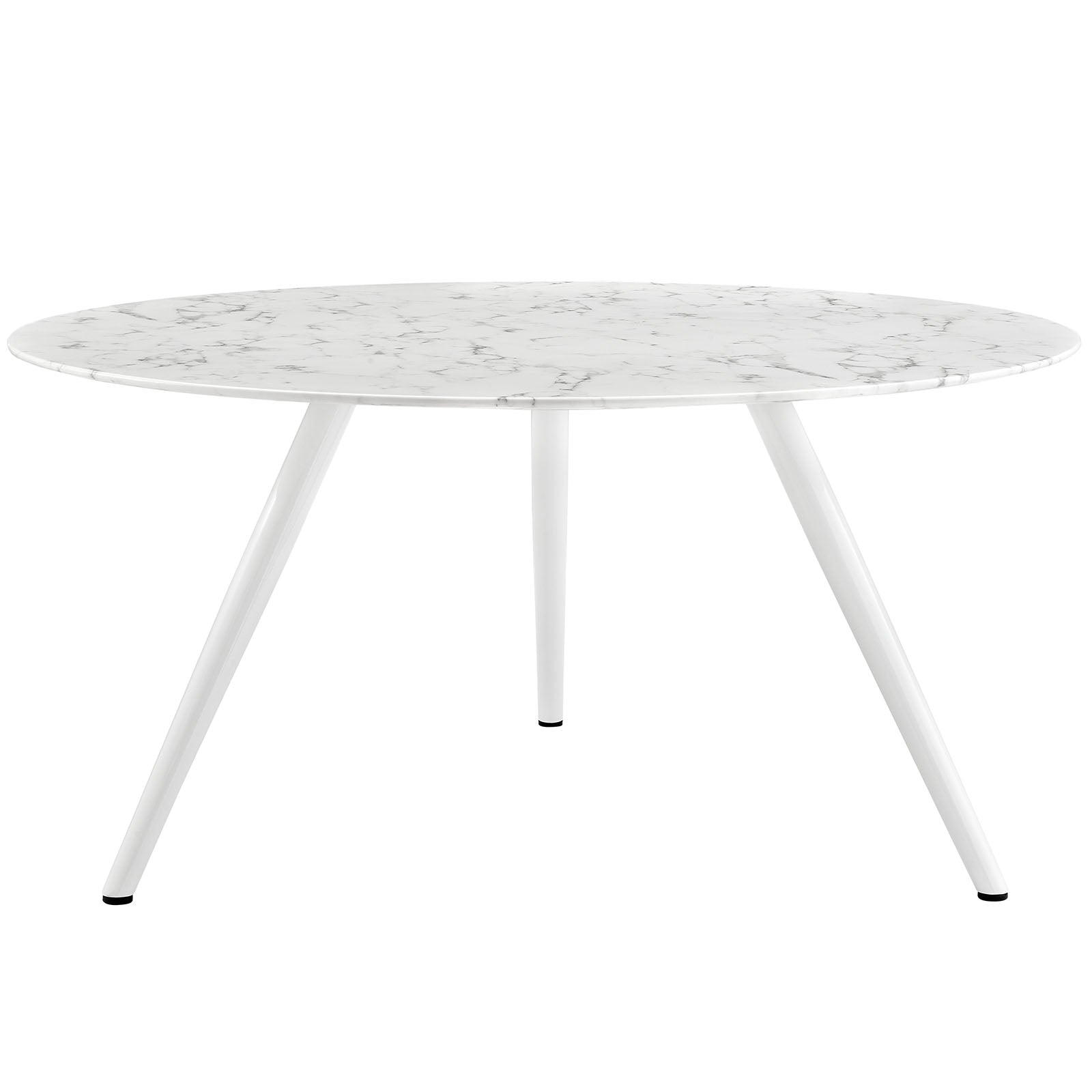 Lippa 60" Round Faux Marble Dining Table with Tripod Base by Modway