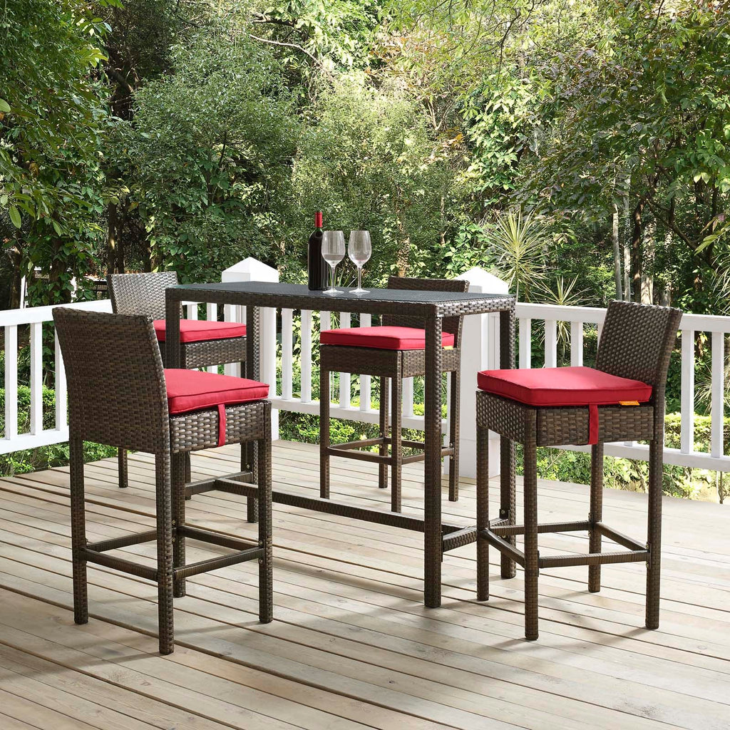 Conduit Bar Stool Outdoor Patio Set of 4