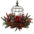 Pine Berry Birdhouse Candelabrum