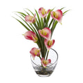 15.5"  Calla Lily and Grass Artificial Arrangement in Vase