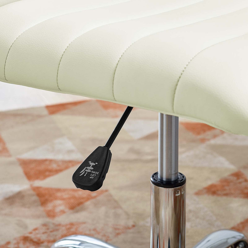 Ripple Armless Mid Back Vinyl Office Chair by Modway